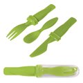 Debco Debco KP6641 Lunch Mate Cutlery Set - Lime Green / Clear  - 12 Pack KP6641